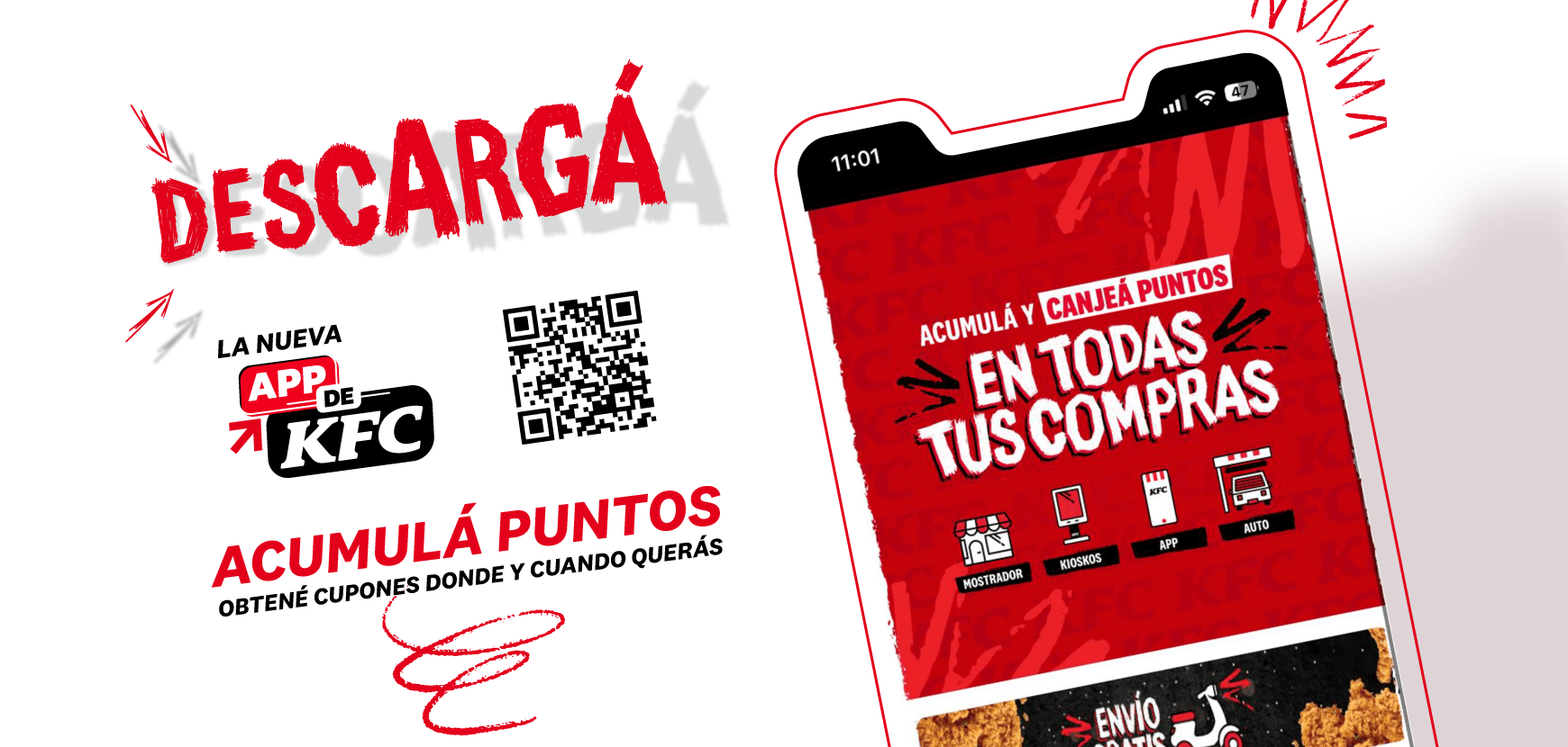 Descargá la nueva App de KFC